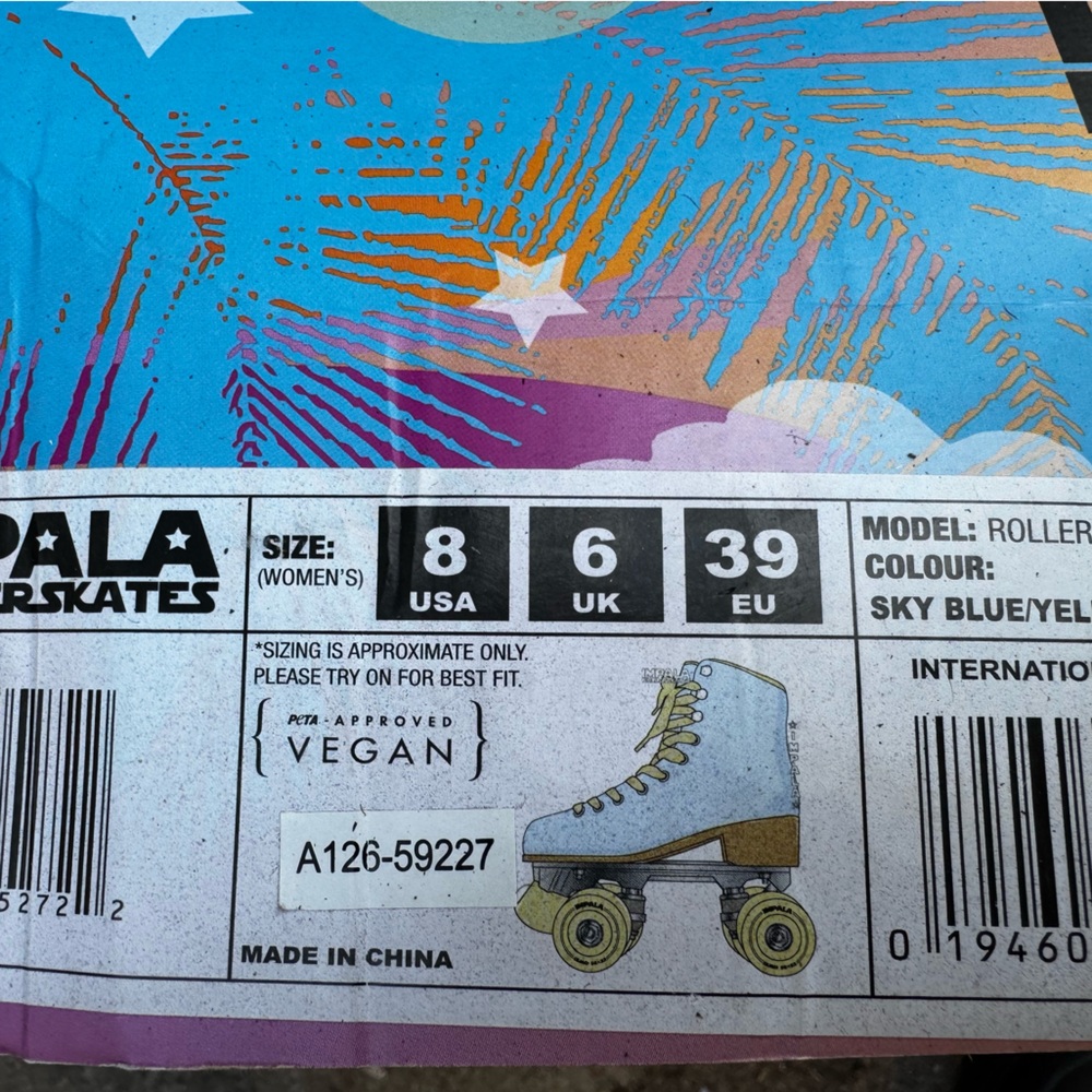 Vegan Roller Skates with Colorful Design